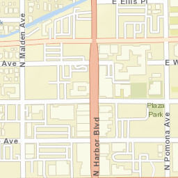 166 N Harbor Blvd, Fullerton, CA 92832 Street Map