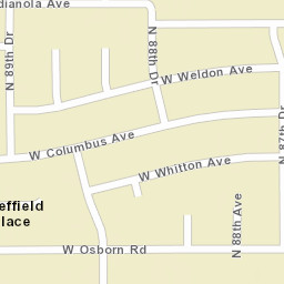 8900-8998 West Weldon Avenue, Phoenix Street Map