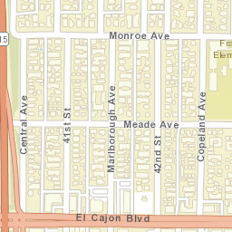 I-15 Ramp & El Cajon Bl, San Diego, CA Street Map