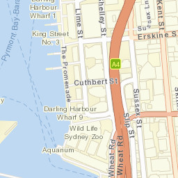 Australia Darling Harbour Street Map