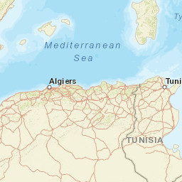 Tunisia Street Map