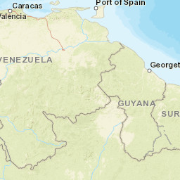 Guyana Street Map