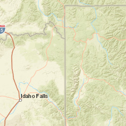 Yellowstone National Park Unnamed Road Street Map