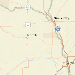 Missouri National Recreation River Nebraska 15 Newcastle Street Map