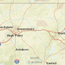 North Carolina Street Map