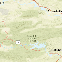 Ouachita National Forest Little Missouri Trail Street Map