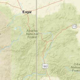 Highway 12, Apache National Forest, Datil Street Map