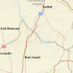 El Kelâa des Sraghna Street Map