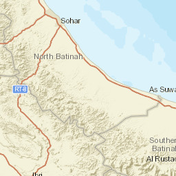 Al Batinah Region Street Map