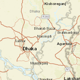 Dhaka District Street Map