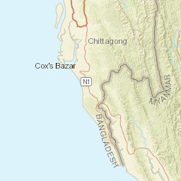 Cox's Bazar District Street Map
