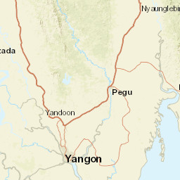 Yangon Region Street Map