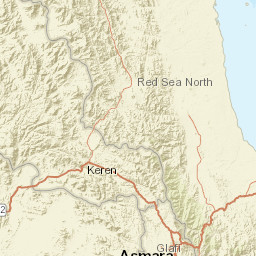 Northern Red Sea Region Street Map