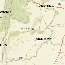 Chaiyaphum Street Map
