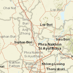 Phra Nakhon Si Ayutthaya Street Map