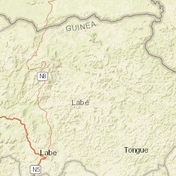Labé Region Street Map