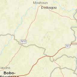 Boucle du Mouhoun Region Street Map