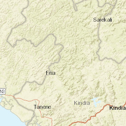 Kindia Prefecture Street Map