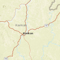 Mandiana Prefecture Street Map