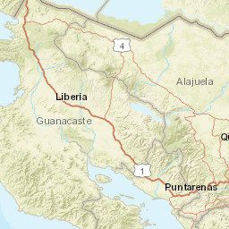Guanacaste Province Street Map