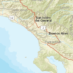 Puntarenas Province Street Map