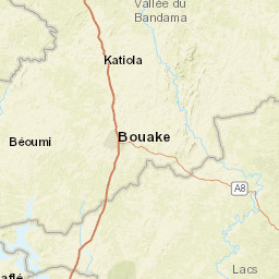 Vallée du Bandama Region Street Map