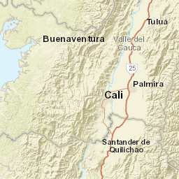 Valle del Cauca Street Map