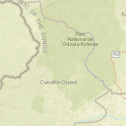 Cuvette-Ouest Department Street Map