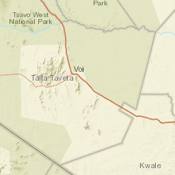 Taita–Taveta Street Map