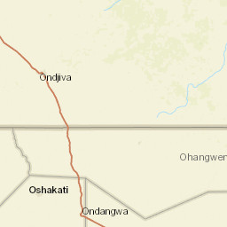 Ohangwena Region Street Map