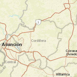 Paraguarí Department Street Map