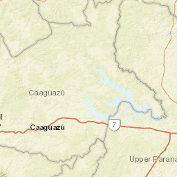 Alto Paraná Department Street Map