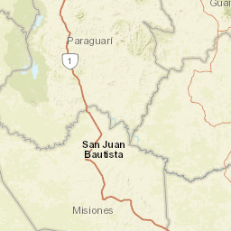 Guairá Department Street Map