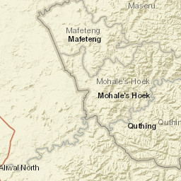 Mohale's Hoek District Street Map