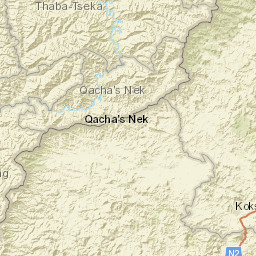 Qacha's Nek District Street Map