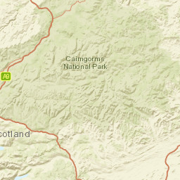 A827, Aberfeldy, Perth and Kinross PH15, UK Street Map