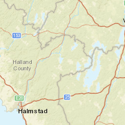 Halland County Street Map