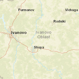 Ivanovo Oblast Street Map