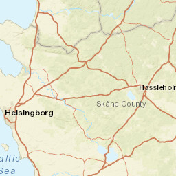 Skåne County Street Map