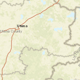 Utena County Street Map