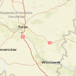 Kuyavian-Pomeranian Voivodeship Street Map