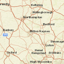 Central Bedfordshire Street Map
