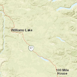 Chilcotin-Bella Coola Highway, Riske Creek, BC Street Map