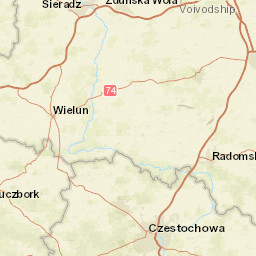 Łódź Voivodeship Street Map