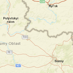 Sumska oblast Street Map