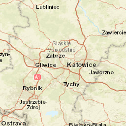 Silesian Voivodeship Street Map