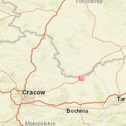 Świętokrzyskie Voivodeship Street Map