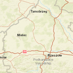 Podkarpackie Voivodeship Street Map