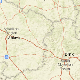 Jihomoravský kraj Street Map