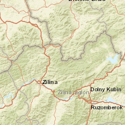 Žilina Region Street Map